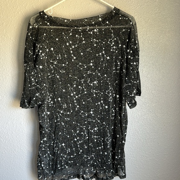 Women's Glitter Sheer See Through Short Sleeve Mesh Top Tee Blouse. Brand new. - Picture 2 of 5